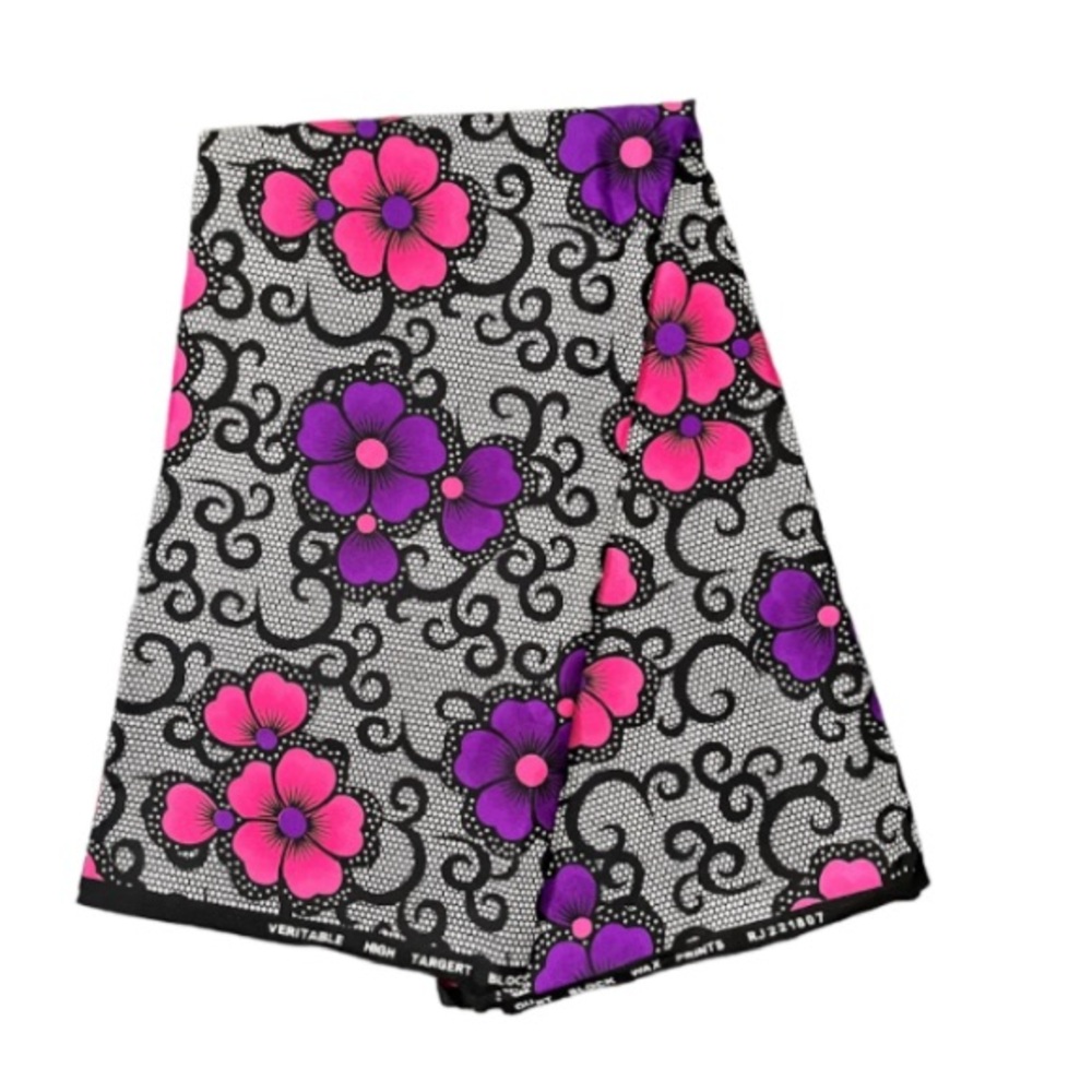 Pink and Purple African Print Ankara Fabric Pack